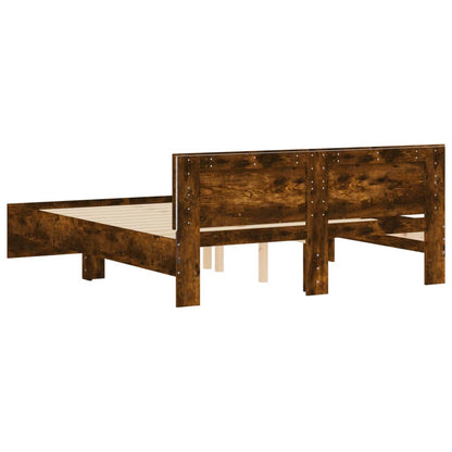Bed Frame | Smoked oak | Engineered wood, Plywood | 160x200 cm