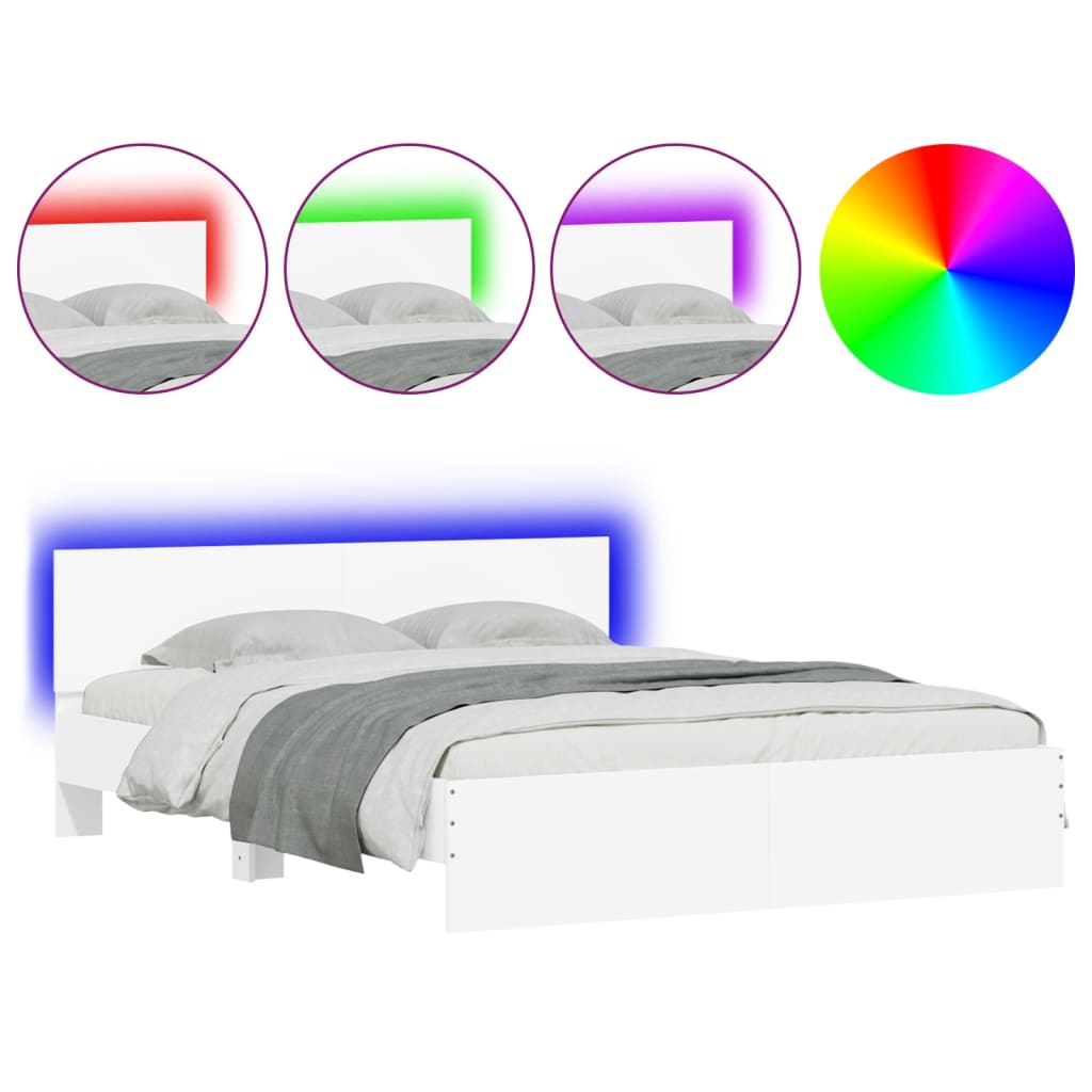 Bed Frame | White | Engineered Wood, Plywood | King Size | Modern