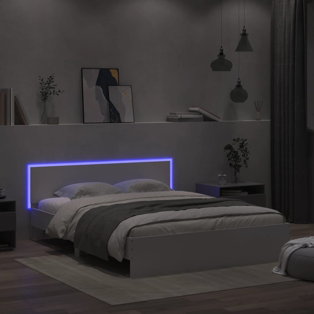 Bed Frame | White | Engineered Wood, Plywood | King Size | Modern