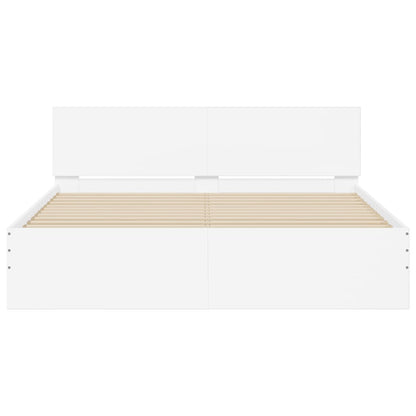 Bed Frame | White | Engineered Wood, Plywood | King Size | Modern