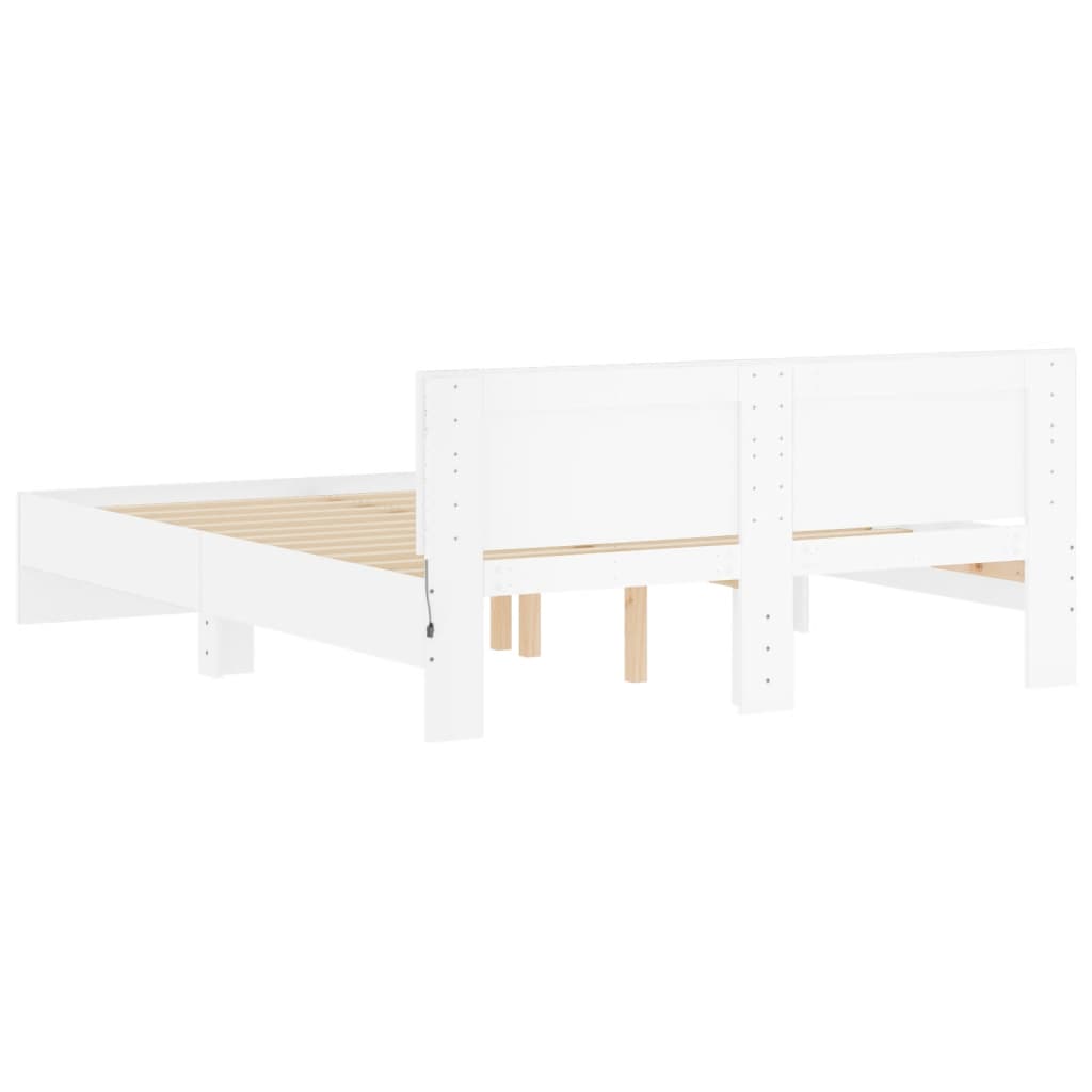 Bed Frame | White | Engineered Wood, Plywood | King Size | Modern