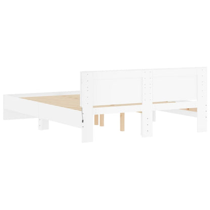 Bed Frame | White | Engineered Wood, Plywood | King Size | Modern