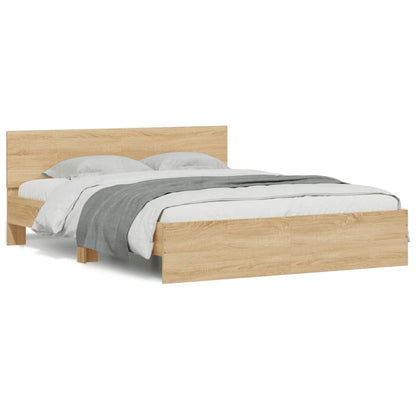 Bed Frame | Sonoma oak | Engineered wood | Double | Bed Frame
