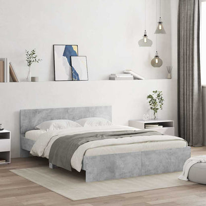 Bed Frame | Concrete grey | Engineered wood, Plywood | King Size
