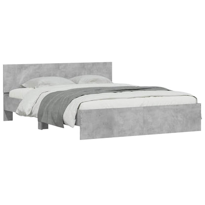 Bed Frame | Concrete grey | Engineered wood, Plywood | King Size