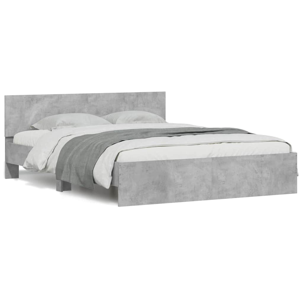 Bed Frame | Concrete grey | Engineered wood, Plywood | King Size