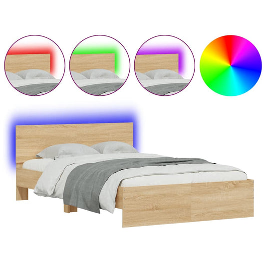 Bed Frame | Sonoma oak | Engineered wood, Plywood | Double | Bed Frame
