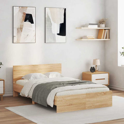 Bed Frame | Sonoma oak | Engineered wood, Plywood | Double | Bed Frame