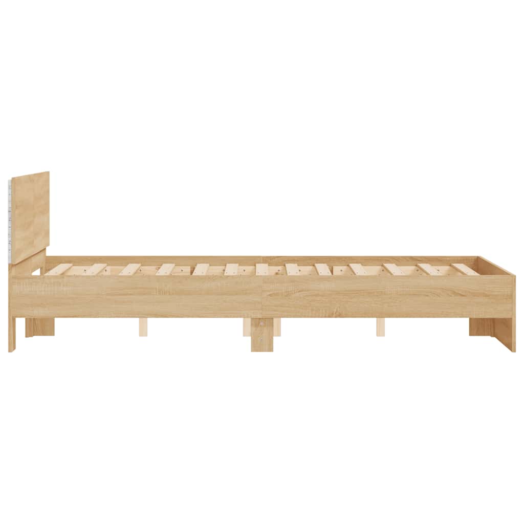 Bed Frame | Sonoma oak | Engineered wood, Plywood | Double | Bed Frame