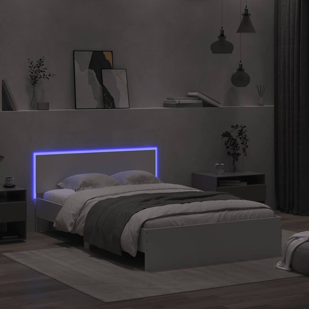 Bed Frame | White | Engineered wood, Plywood | Double | Bed Frame
