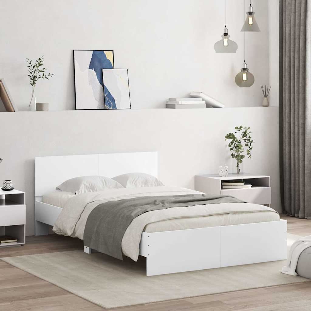Bed Frame | White | Engineered wood, Plywood | Double | Bed Frame