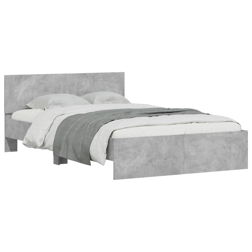 Bed Frame | Concrete Grey | Engineered wood, Plywood | Double | Bed Frame