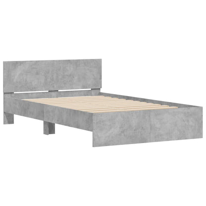 Bed Frame | Concrete Grey | Engineered wood, Plywood | Double | Bed Frame