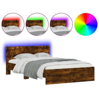 Bed Frame | Smoked oak | Engineered wood, plywood | Double | Bed Frame