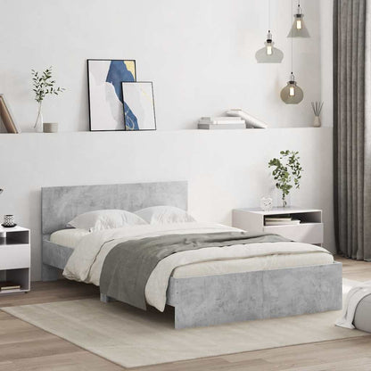 Bed Frame | Concrete Grey | Engineered Wood | Double | Bed Frame