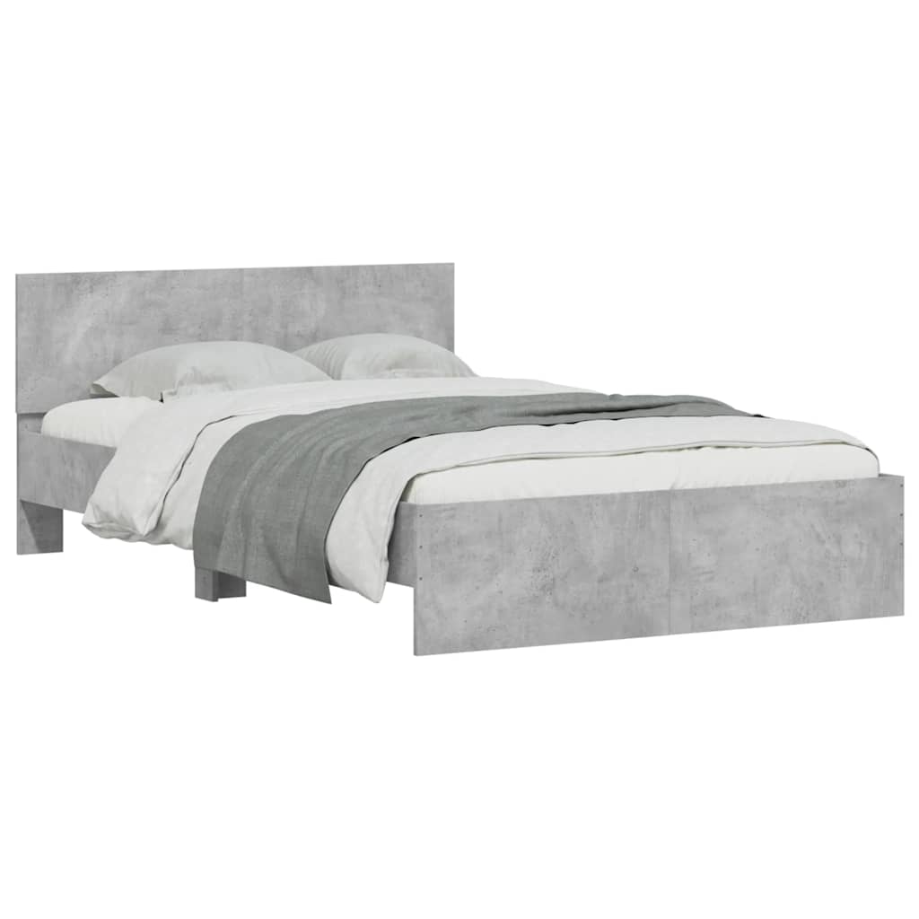 Bed Frame | Concrete Grey | Engineered Wood | Double | Bed Frame