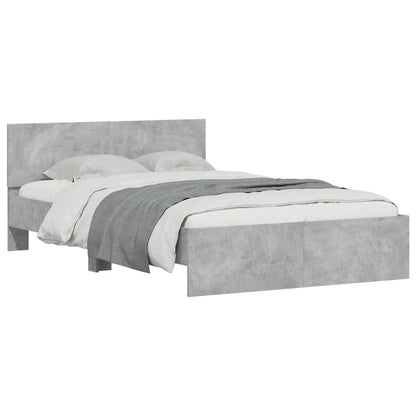 Bed Frame | Concrete Grey | Engineered Wood | Double | Bed Frame