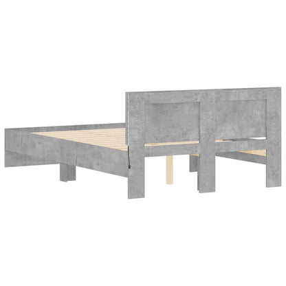 Bed Frame | Concrete Grey | Engineered Wood | Double | Bed Frame