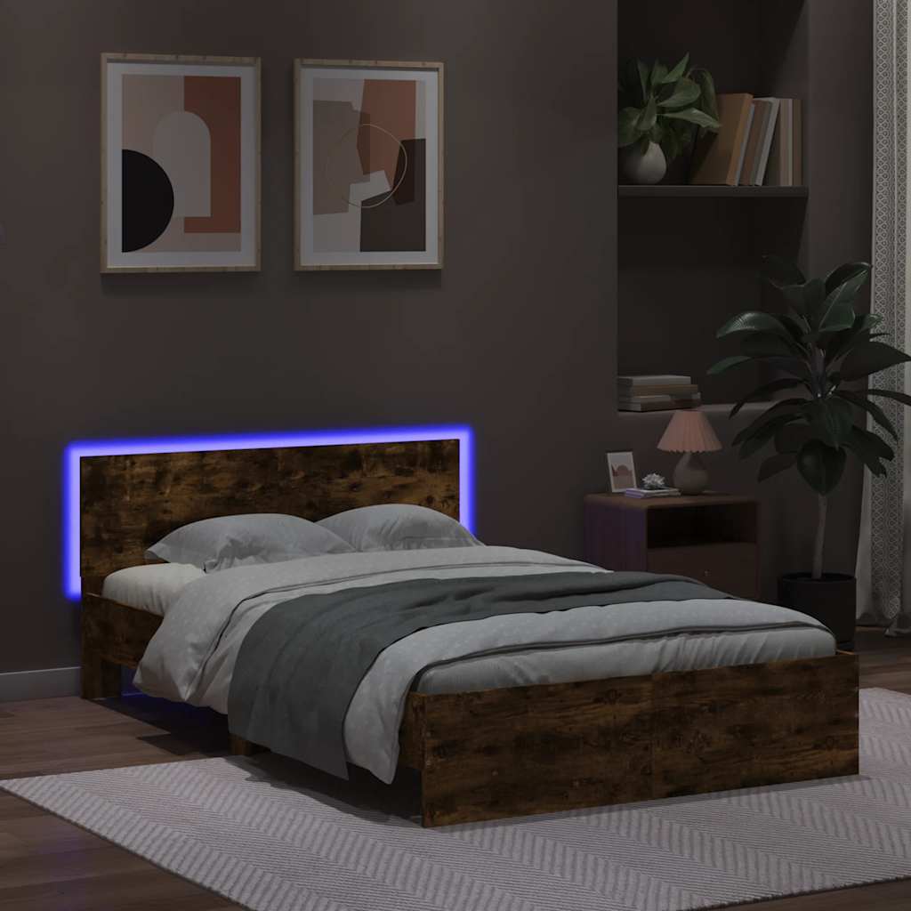 Bed Frame | Smoked oak | Engineered wood, plywood | 140x190 cm