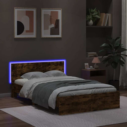 Bed Frame | Smoked oak | Engineered wood, plywood | 140x190 cm