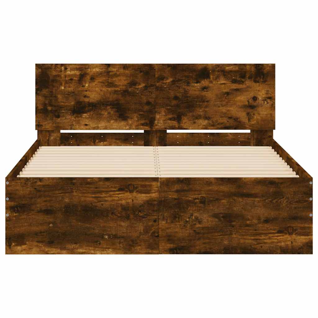 Bed Frame | Smoked oak | Engineered wood, plywood | 140x190 cm