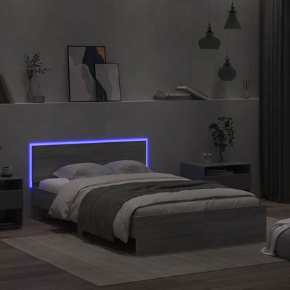 Bed Frame | Grey Sonoma | Engineered wood, Plywood | Double | Bed Frame