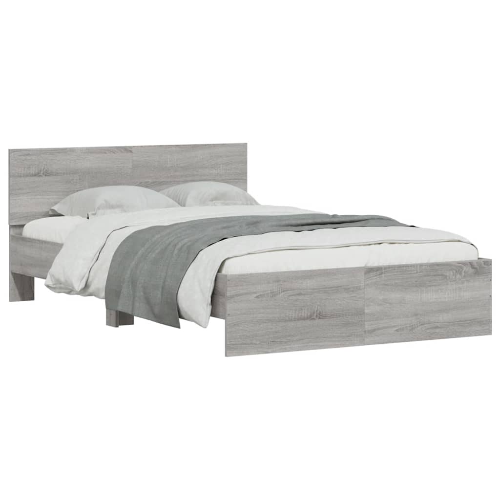 Bed Frame | Grey Sonoma | Engineered wood, Plywood | Double | Bed Frame