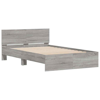 Bed Frame | Grey Sonoma | Engineered wood, Plywood | Double | Bed Frame