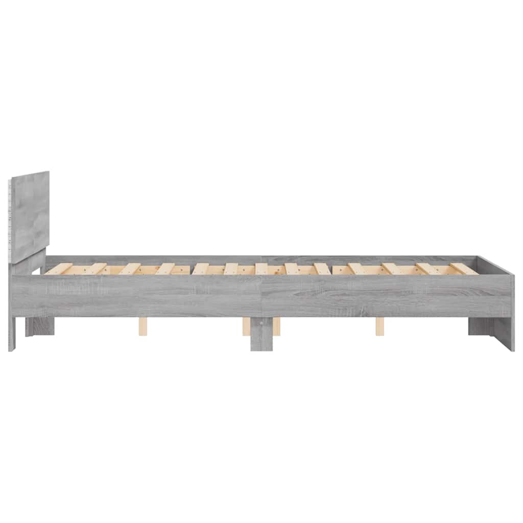 Bed Frame | Grey Sonoma | Engineered wood, Plywood | Double | Bed Frame