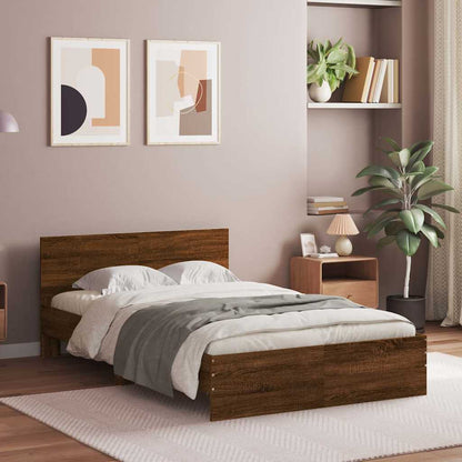 Bed Frame | Brown Oak | Engineered Wood, Plywood | Double | Bed Frame