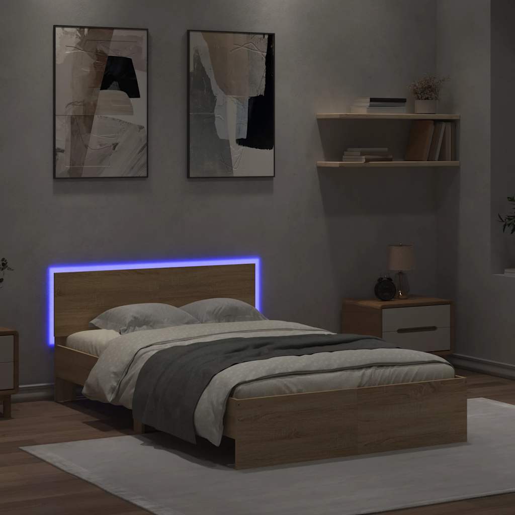 Bed Frame | Sonoma Oak | Engineered Wood | Double | Bed Frame