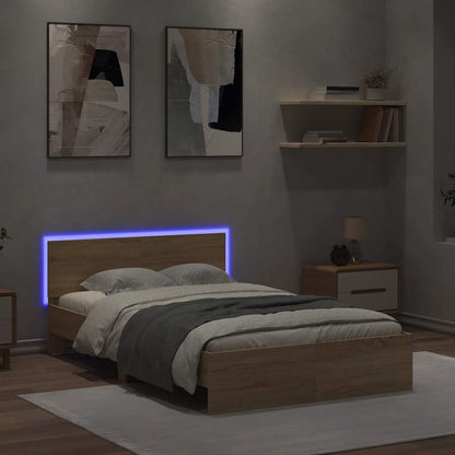 Bed Frame | Sonoma Oak | Engineered Wood | Double | Bed Frame