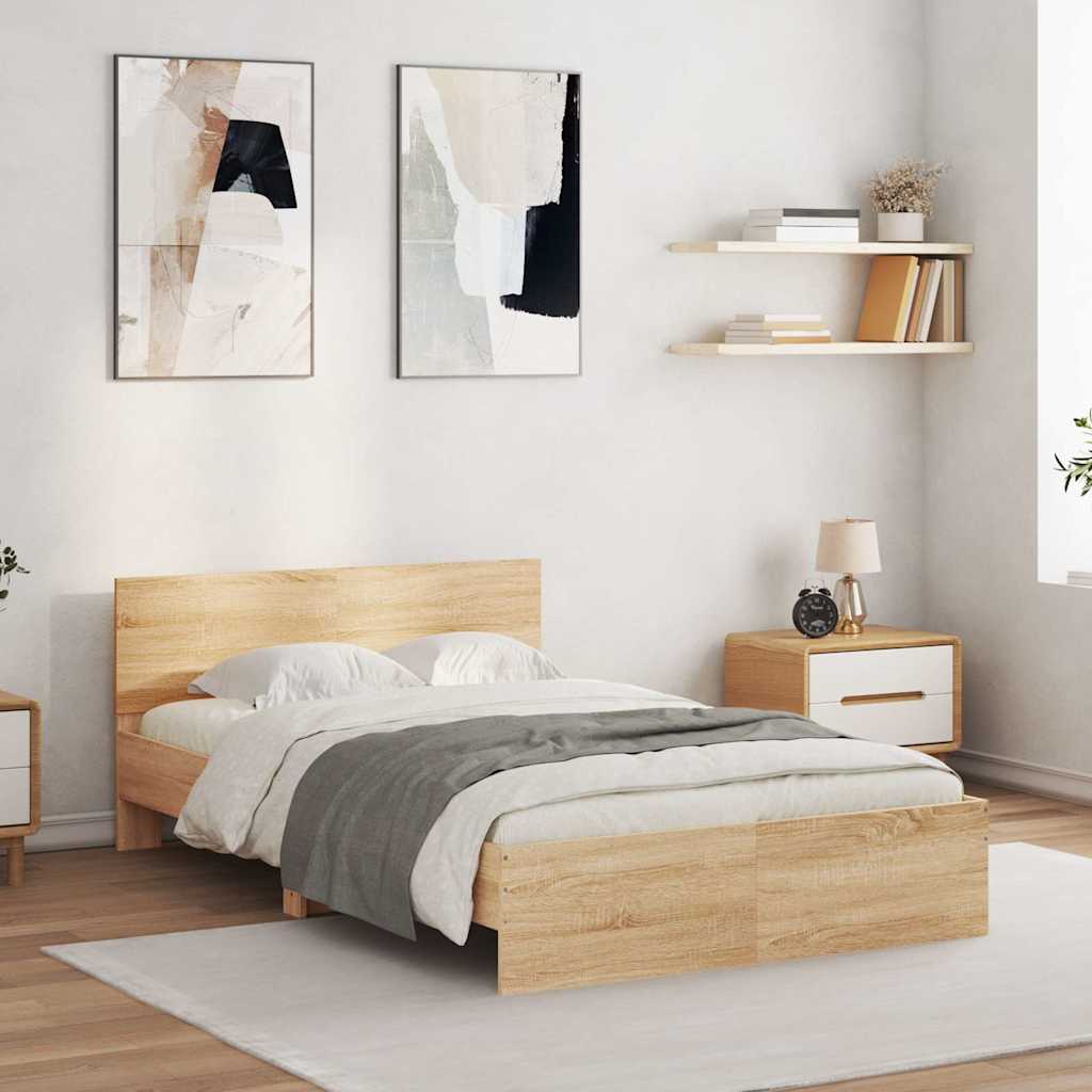 Bed Frame | Sonoma Oak | Engineered Wood | Double | Bed Frame