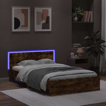 Bed Frame | Smoked Oak | Engineered wood, Plywood | Double | Bed Frame
