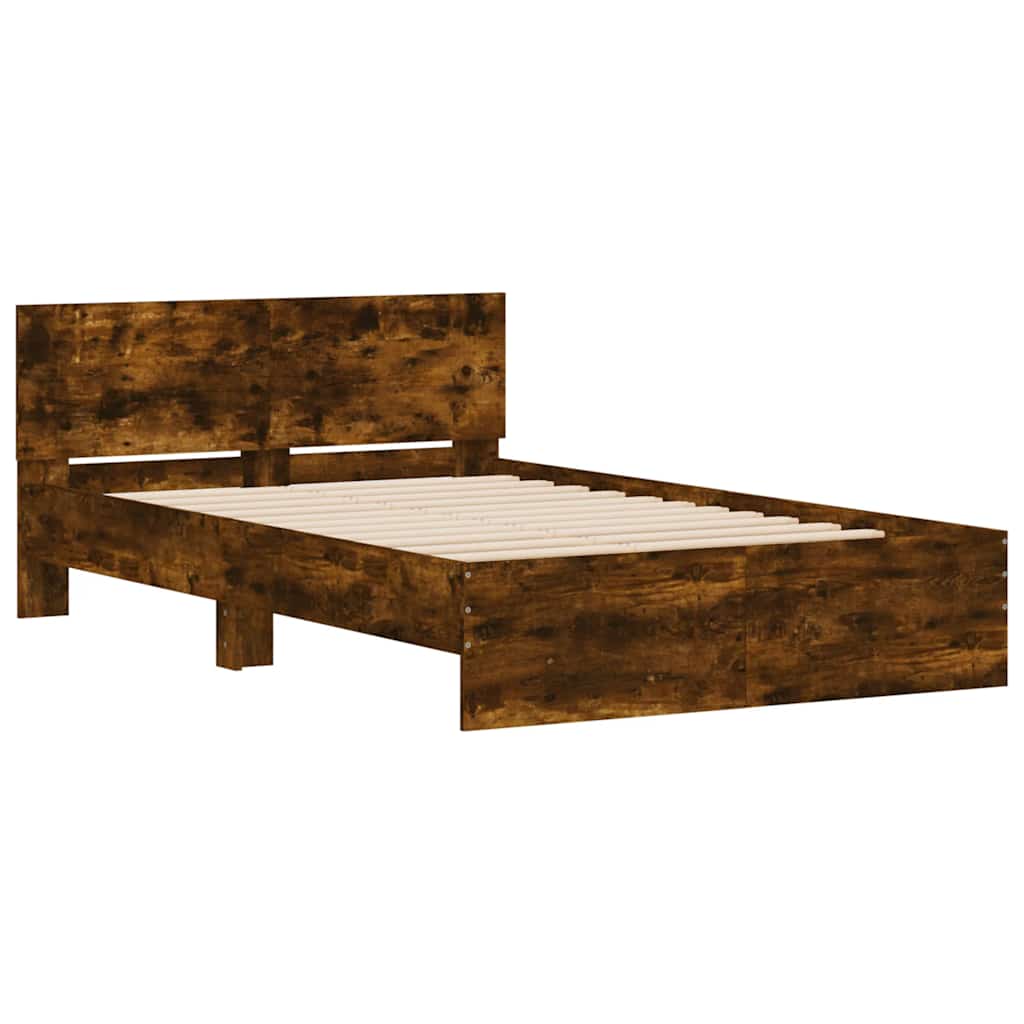 Bed Frame | Smoked Oak | Engineered Wood, Plywood | Small Double