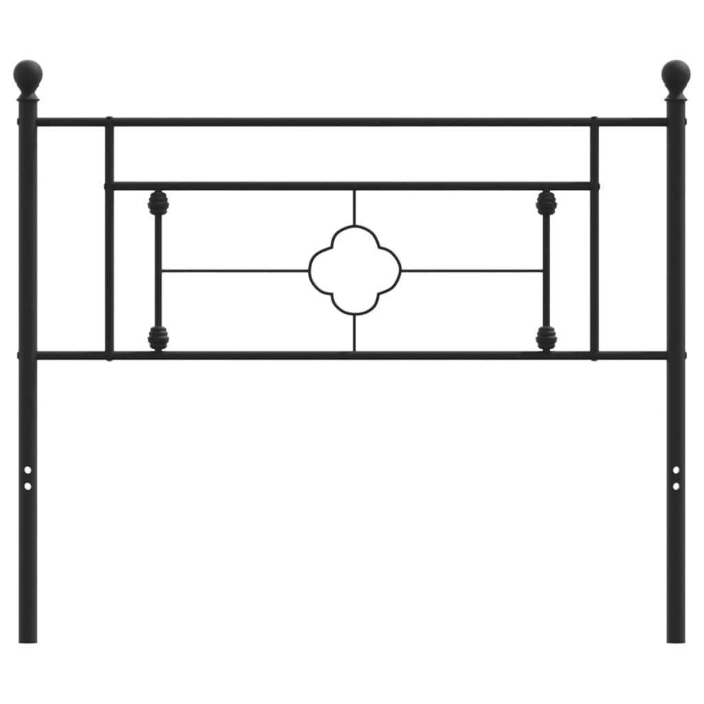 Metal Replace Headboard Black 107 cm