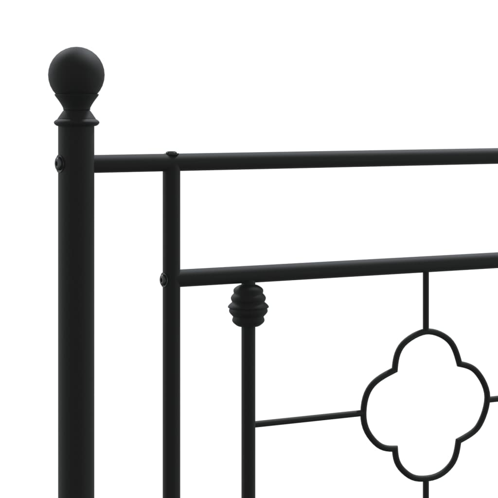 Metal Replace Headboard Black 107 cm