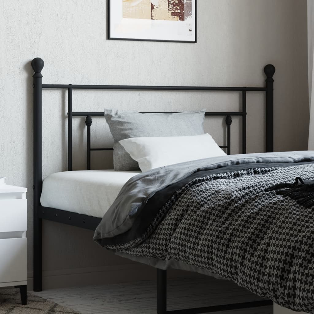 Metal Replace Headboard Black 107 cm