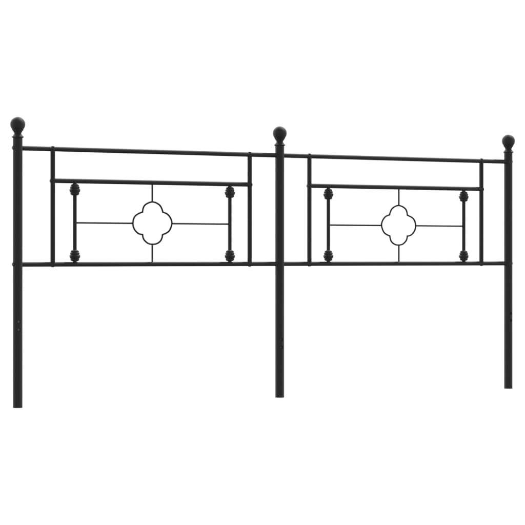 Metal Replace Headboard Black 193 cm