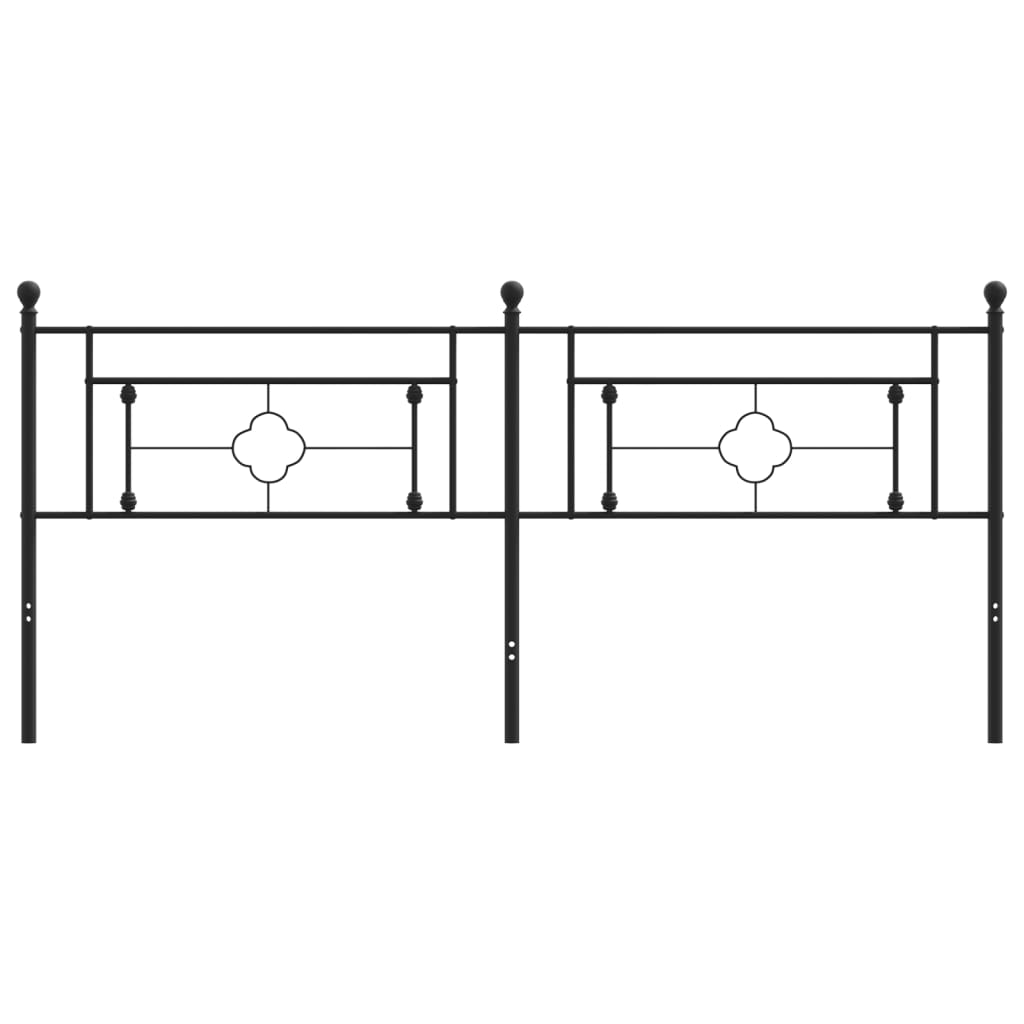 Metal Replace Headboard Black 193 cm