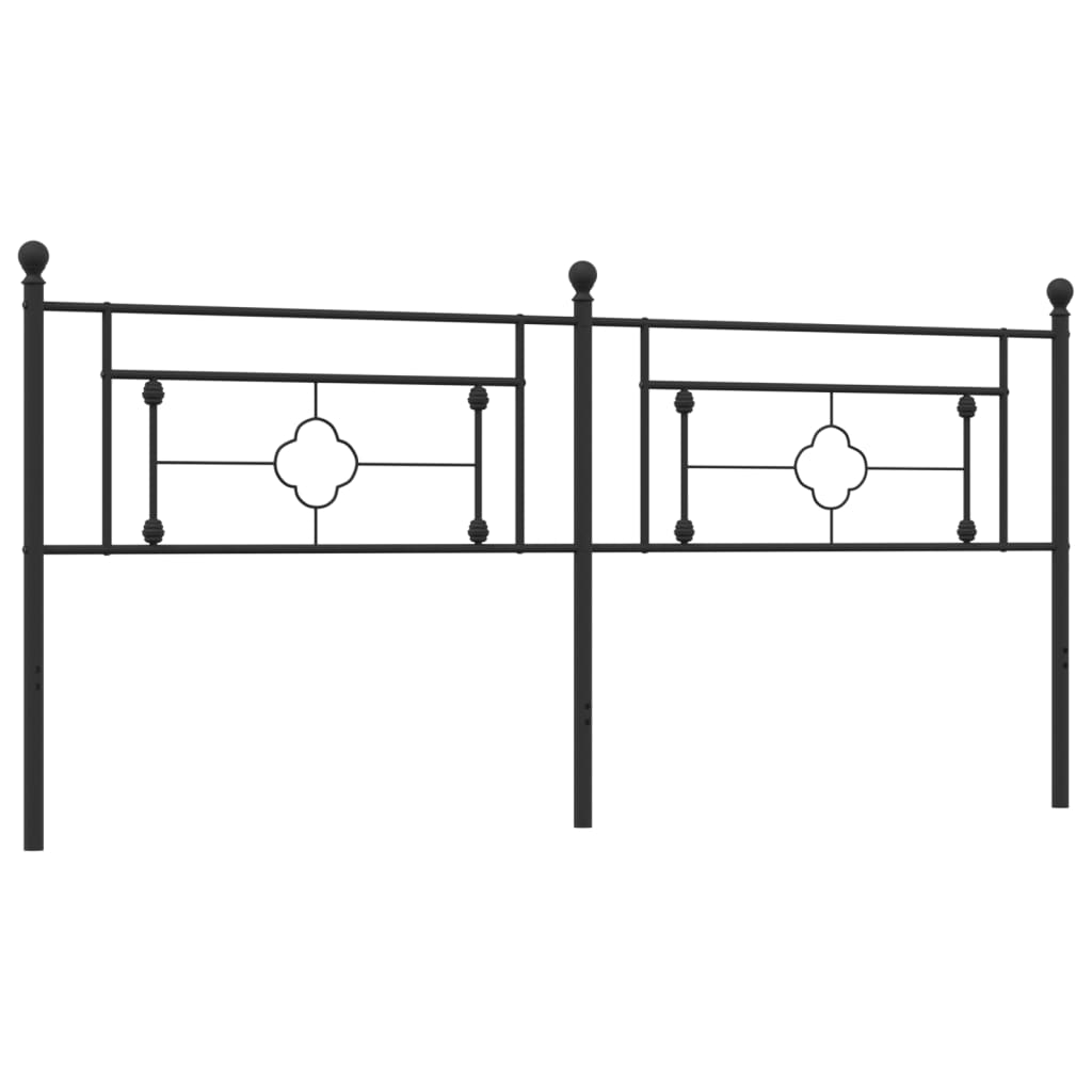 Metal Replace Headboard Black 193 cm