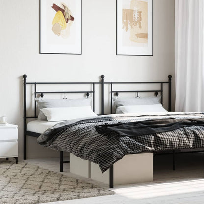 Metal Replace Headboard Black 193 cm