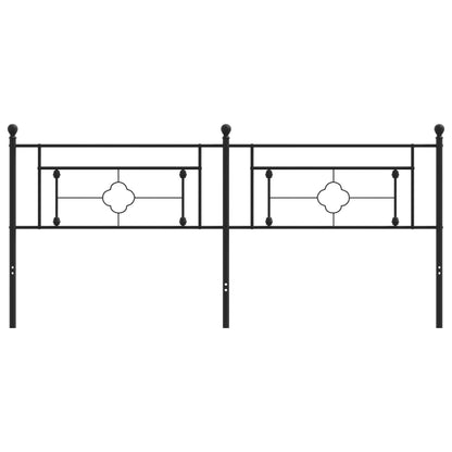 Metal Replace Headboard Black 200 cm