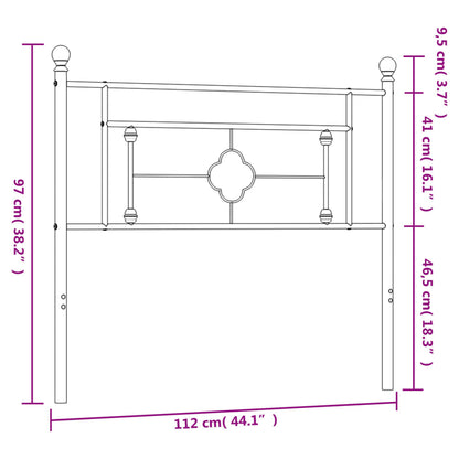 Metal Replace Headboard White 107 cm