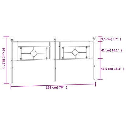 Metal Replace Headboard White 193 cm