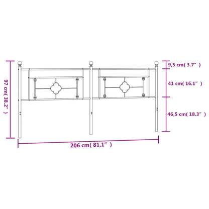 Metal Replace Headboard White 200 cm