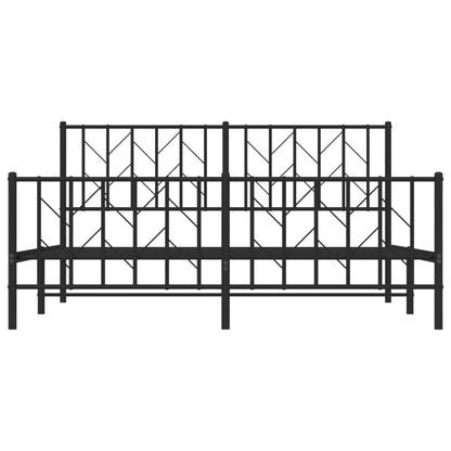 Bed Frame | Black | Powder-Coated Steel | Double | Bed Frame