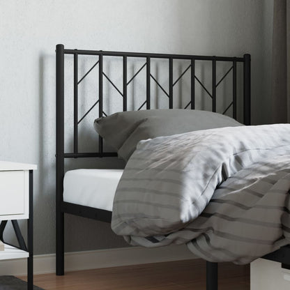 Metal Replace Headboard Black 90 cm