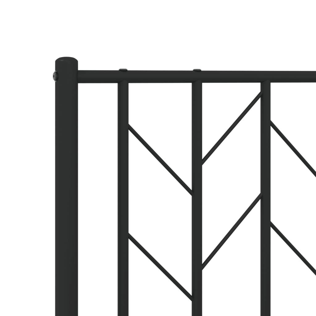 Metal Replace Headboard Black 90 cm