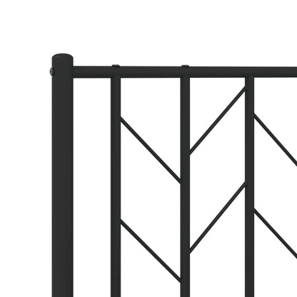 Metal Replace Headboard Black 90 cm